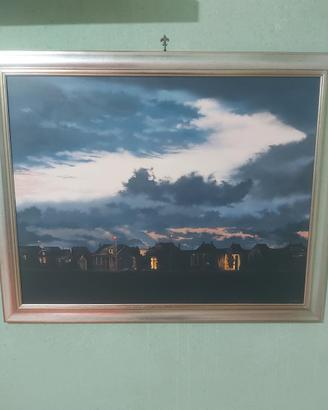 Quadro olio su tela ,paesaggio " Noir"