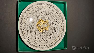 piatto Fornasetti segno GEMELLI. Anno 1968