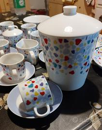 servizio "cuoricini" da colazione Naj-Oleari 1980