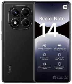 XIAOMI Smartphone Redmi Note 14 Pro, 8+256GB, nero
