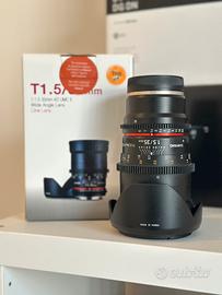 Obbiettivo samyang 35mm 1.5 Cine Lens E-Mount Sony