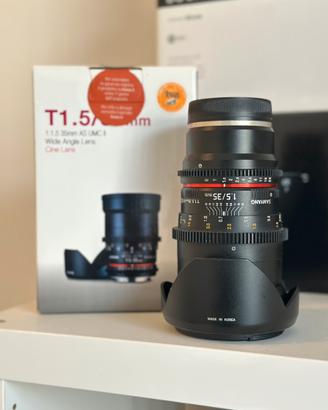 Obbiettivo samyang 35mm 1.5 Cine Lens E-Mount Sony