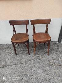 Coppia sedie Thonet da osteria degli anni 50