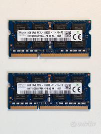 2x8GB Ram DDR3L 12800S Sodimm SK Hynix (16GB)