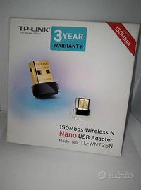 Adattatore USB Wi-Fi TP-Link TL-WN725N Nano + CD📶