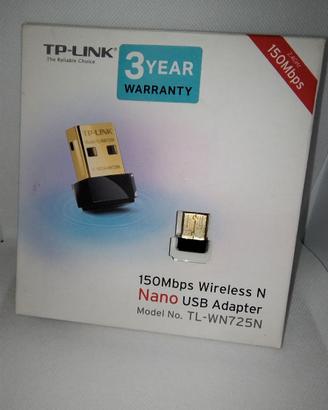 Adattatore USB Wi-Fi TP-Link TL-WN725N Nano + CD📶