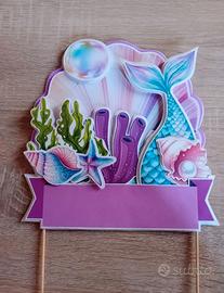 Cake topper  tema Sirena