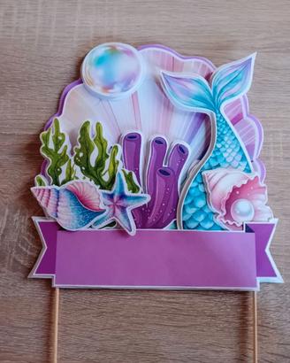 Cake topper  tema Sirena