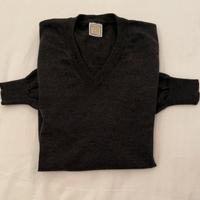 Pullover uomo-Lana Merino-T. 52- Grigio antracite