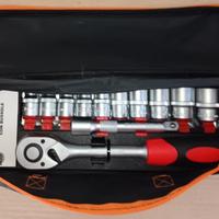 Cricchetto da ½” , 10 Bussole, prolunga da 125 mm