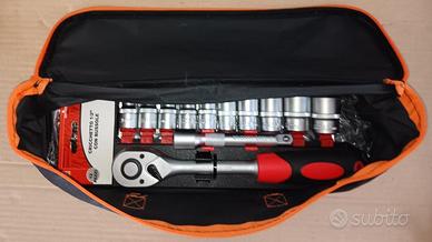 Cricchetto da ½” , 10 Bussole, prolunga da 125 mm