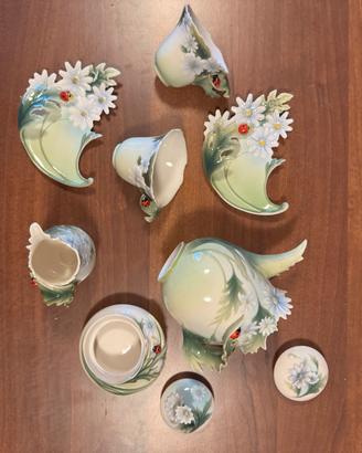Franz Collection Ladybug Sculptured Porcelain Set