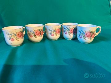 5 tazzine da caffe vintage