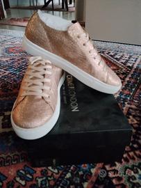 sneakers in pelle rosa Crime London tg 39