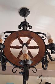 lampadario stile rustico