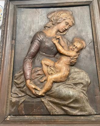 Grande antico stucco a soggetto sacro primi 800