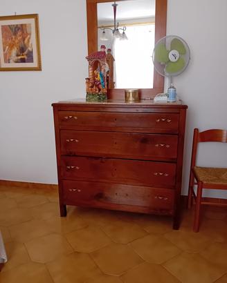 Comò cassettone noce e comodini 
