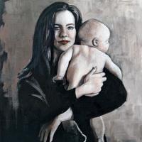 Quadro moderno, acrilico su tela, dipinto a mano