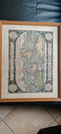 antica mappa  del mondo quadro 