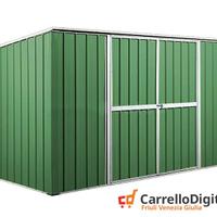 Casetta giardino box in Acciaio 345x186 verde