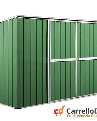 Casetta giardino box in Acciaio 345x186 verde