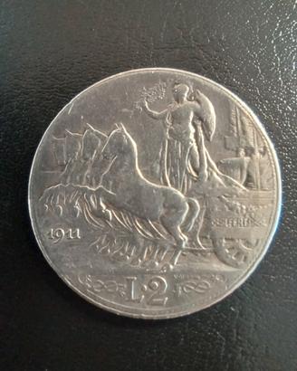 Moneta 2 lire 1911 Quadriga 
Moneta molto rara