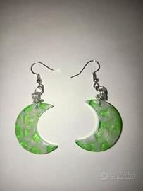orecchini artigianale luna