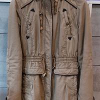 Giubbotto Parka invernale foderato in pile beige