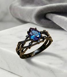 Mystical Alexandrite Enchanted Vine Ring D&D