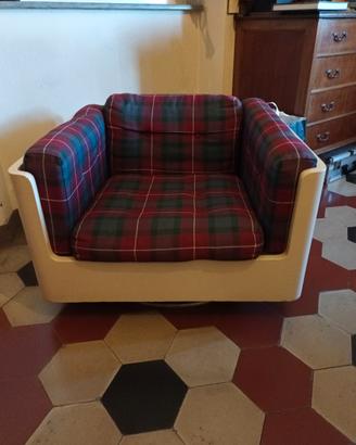 poltrona vintage girevole anni 60