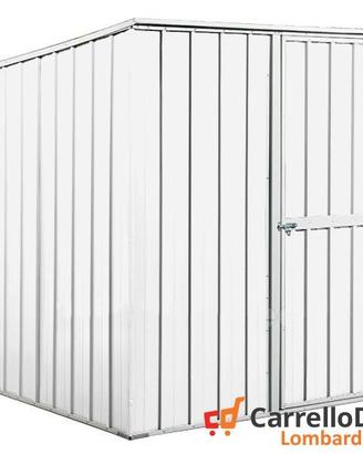 Box da giardino lamiera acciaio 175x185cm bianco