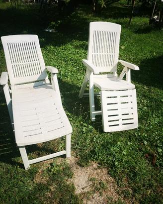 coppia di poltroncine da giardino