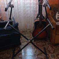 Robusto stand doppio porta tastiere / synth