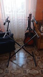 Robusto stand doppio porta tastiere / synth