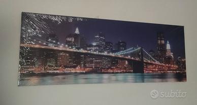 Quadro Ponte di Brooklyn (New York) stampa 110x38 