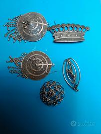 orecchini ciondoli spille argento 