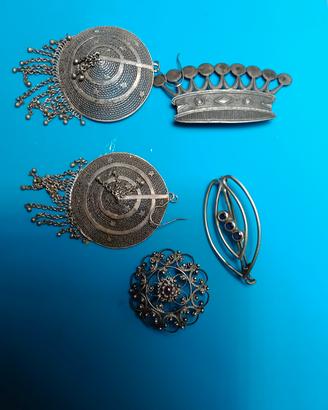 orecchini ciondoli spille argento 