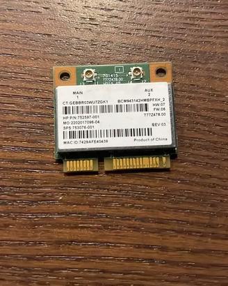 scheda wifi hp broadcom bcm43142 half mini pcie pe