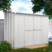 Casetta in lamiera per esterno 307x100cm bianco