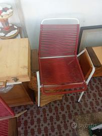 sedie di plastica con manico di legno 