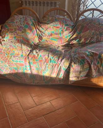 Divano in vimini apribile + poltrona
