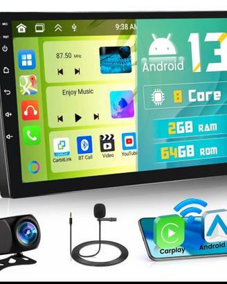 autoradio Android 13 2Gb+64GB con Bluetooth 