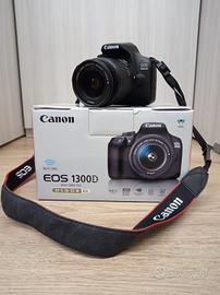 Canon EOS 1300d reflex +obiettivi 18-55 e 18-200