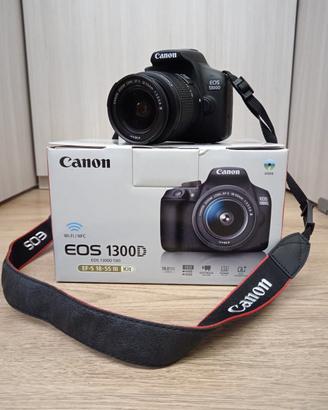 Canon EOS 1300d reflex +obiettivi 18-55 e 18-200
