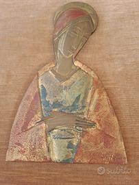 scultura in bronzo dorato