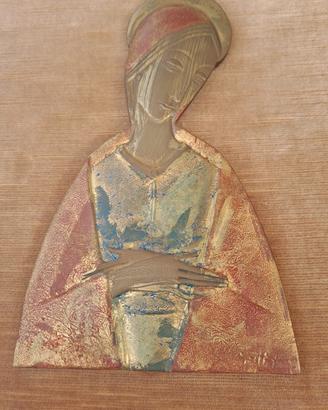 scultura in bronzo dorato