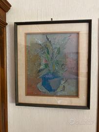Quadro dipinto – vaso con composizione floreale