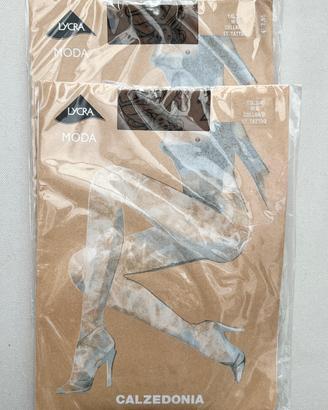 2 paia calze collant Calzedonia stampa tatuaggi