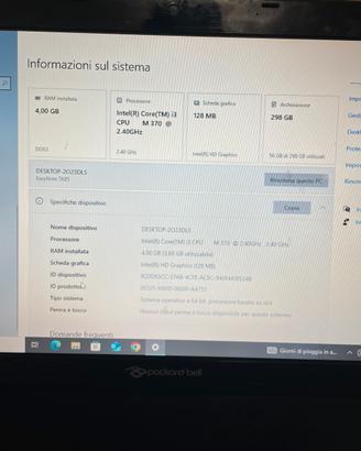 Computer packard bell