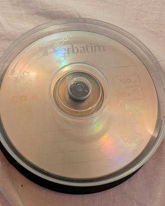 10 CD-ROM vergini Verbatim, 700mb, 52x, 80min